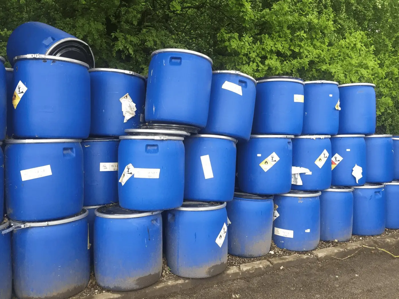 Plastic Blue Barrels